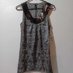 New Direction Sleeveless  Womens Medium Black And Grey Shirt New With Tags